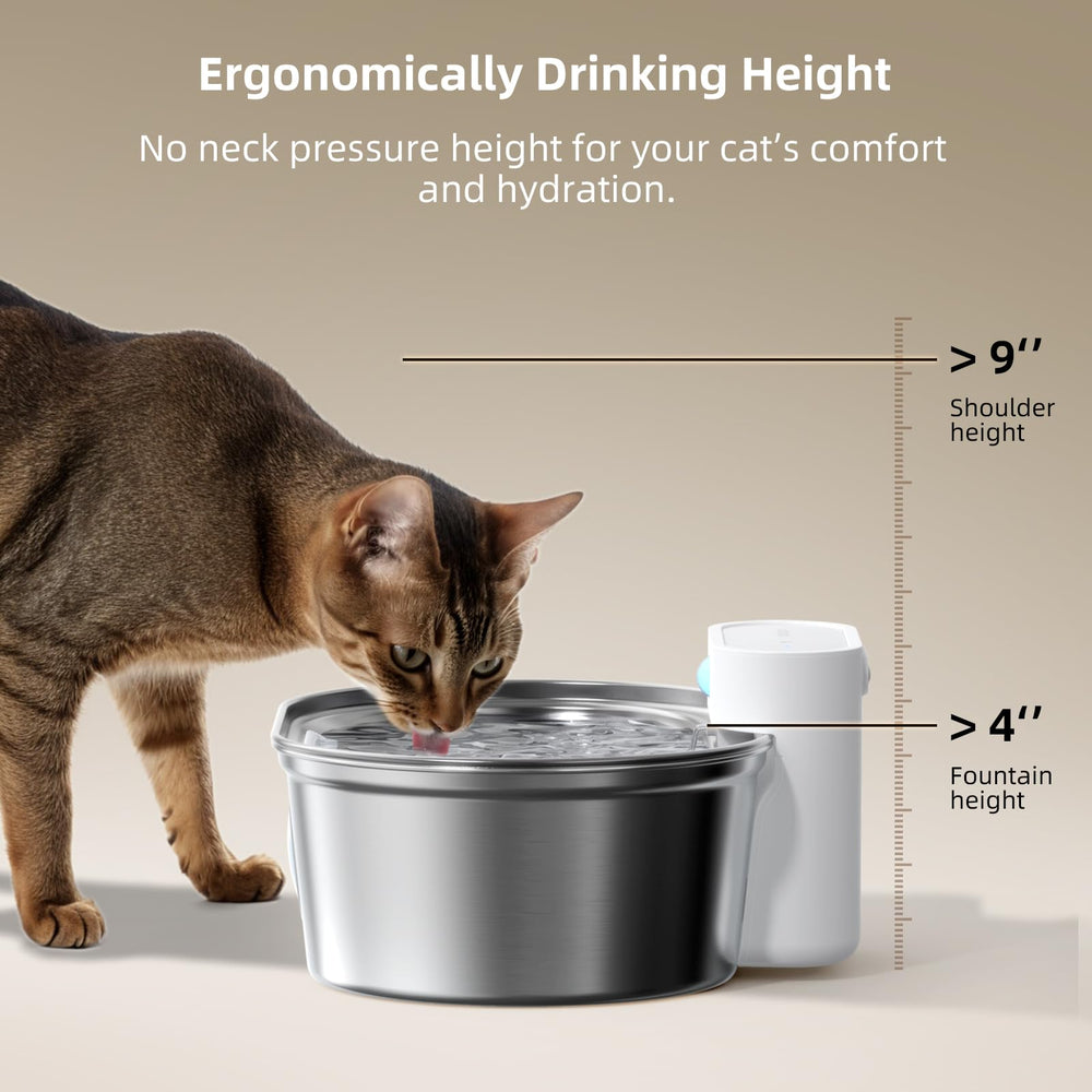 uahpet Wireless Cat Water Fountain filtration system closeup highlights six-layer cleansing action.