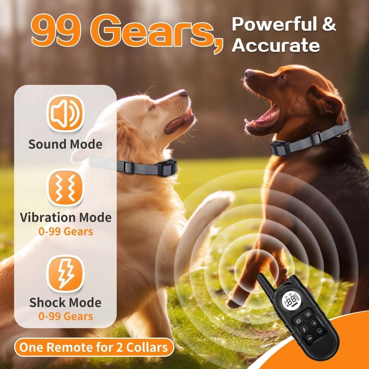 UbaNinva 99-level training modes with tone, vibration, and optional shock.