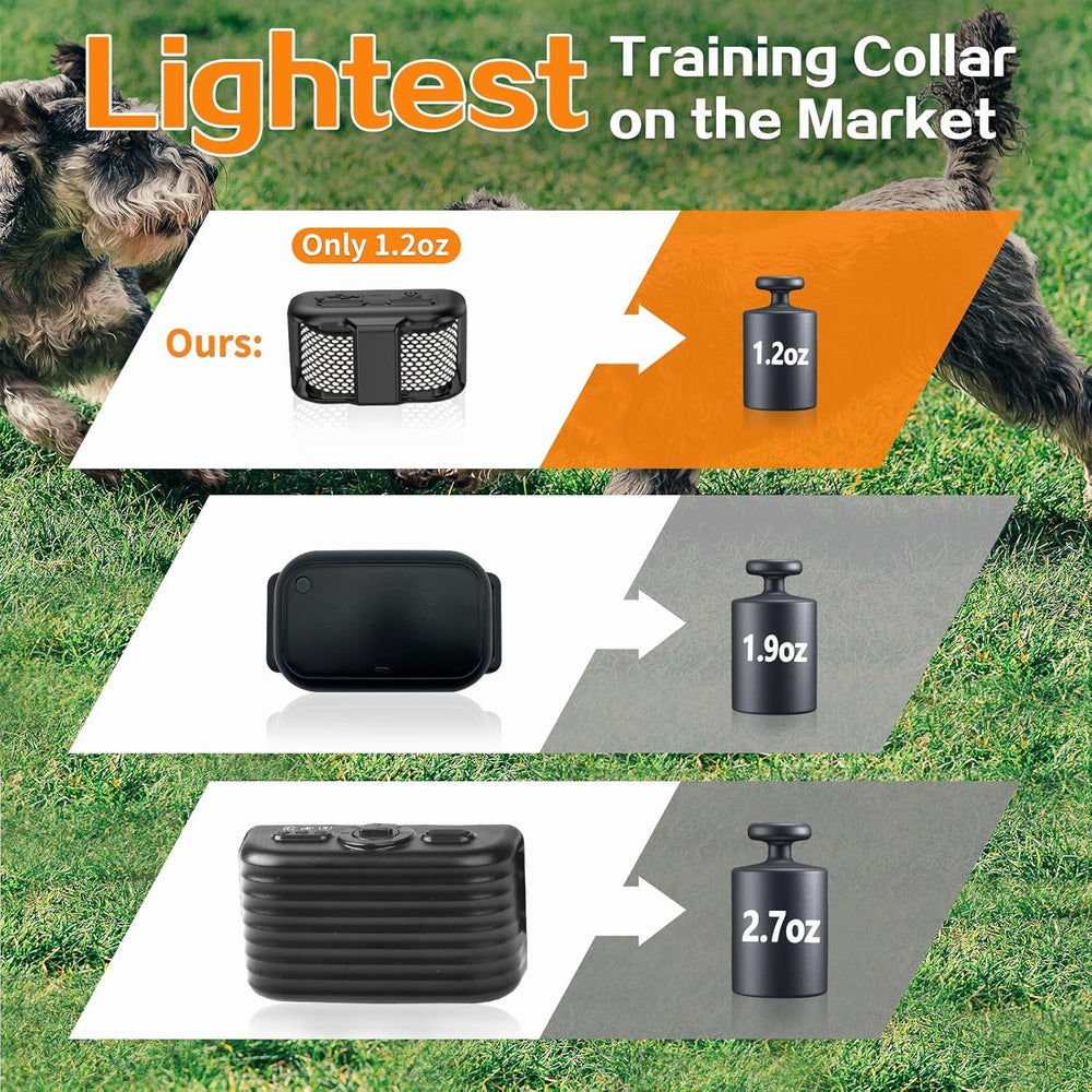 UbaNinva waterproof IPX7 collar ready for rain or splashes.