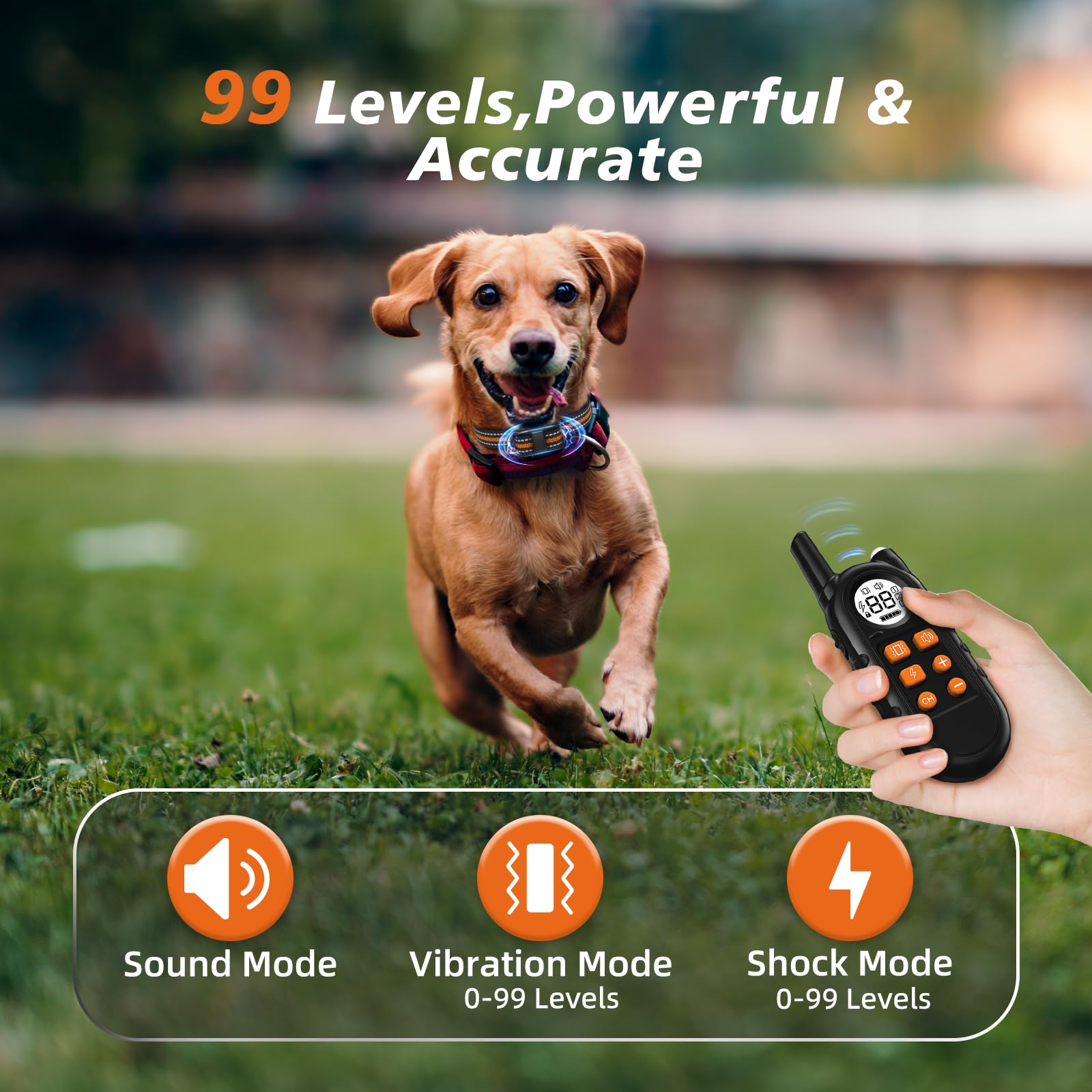 UbaNinva tiniest dog shock collar IPX7 waterproof for all-weather use