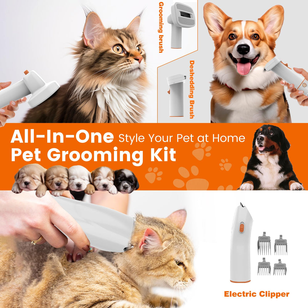 Ubrobo dog clippers close-up with guard combs for safe trimming