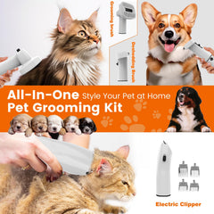 Ubrobo grooming vacuum attachments show versatile hair collection and detangling