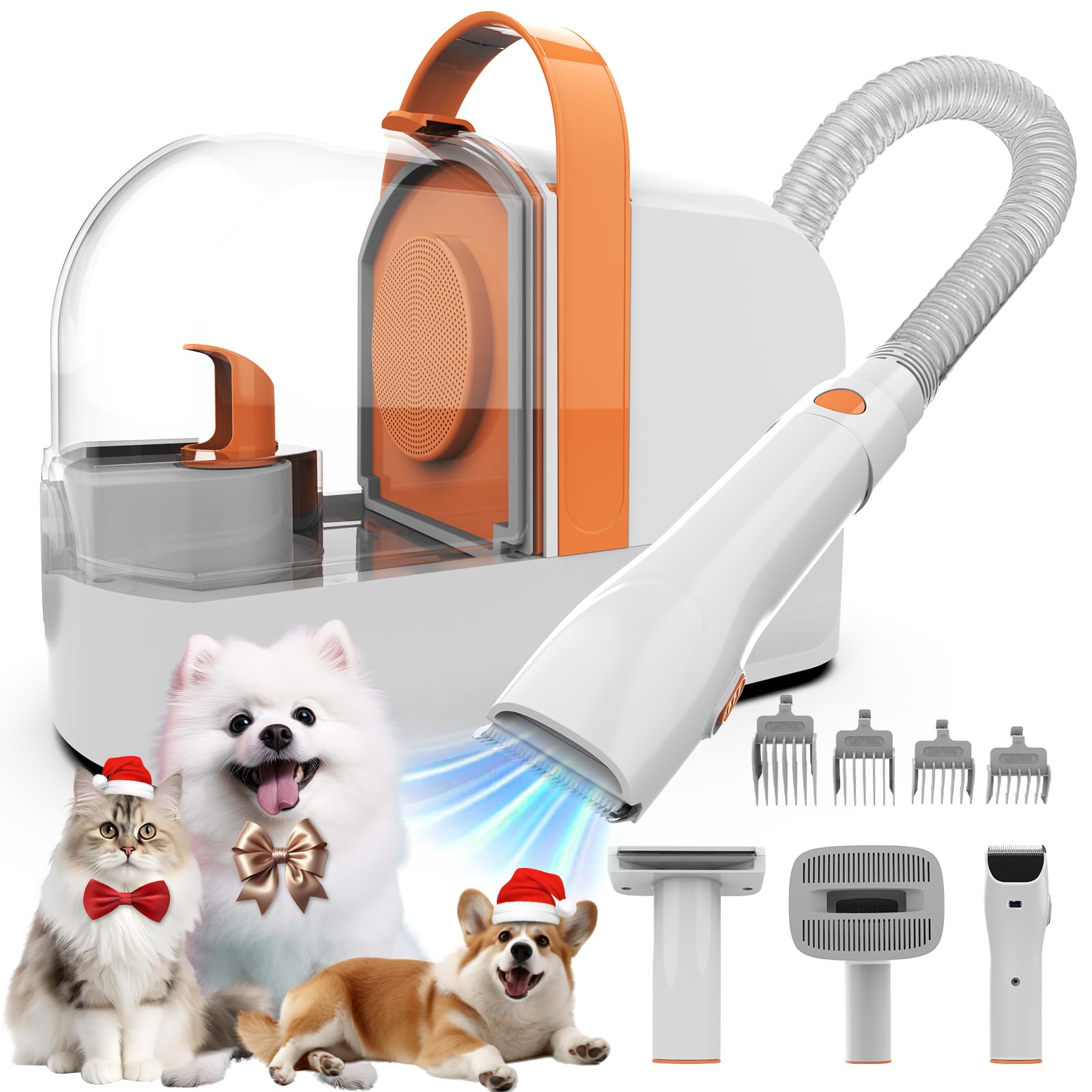 Ubrobo dog grooming vacuum main view highlights compact, low-noise design for home grooming