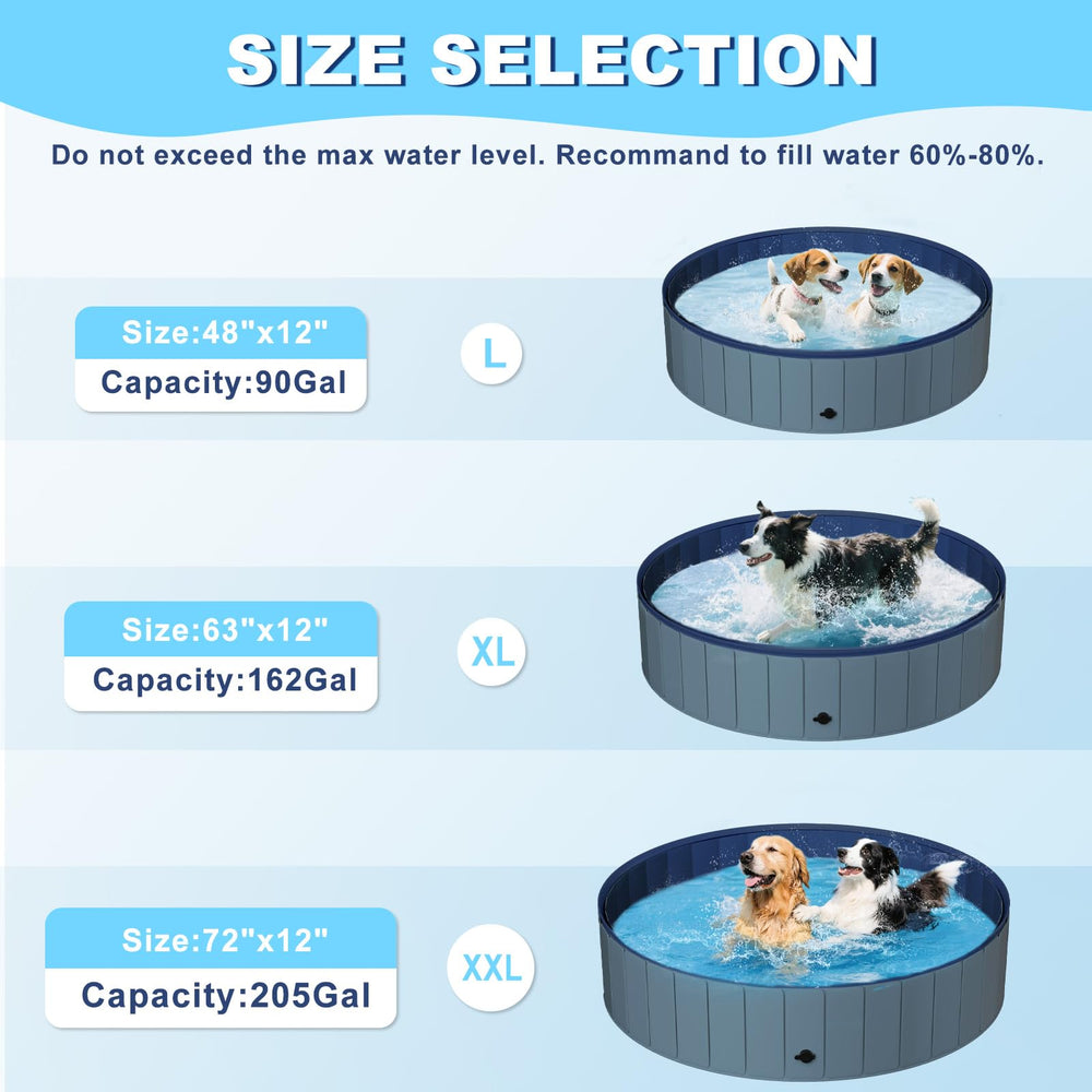 UCCY foldable dog pool anti-slip bottom keeps pets steady