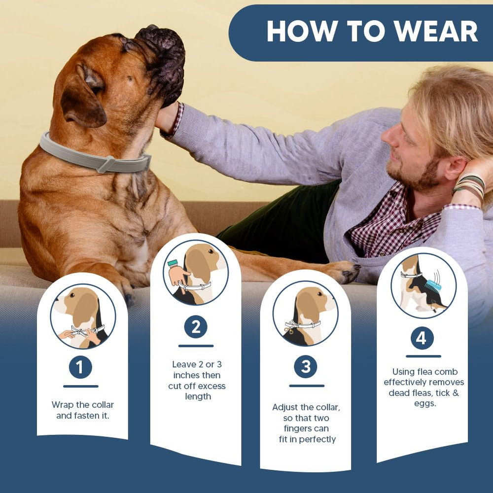 UDyoude flea collar pack 2 highlighting convenient two-pack for ongoing prevention.