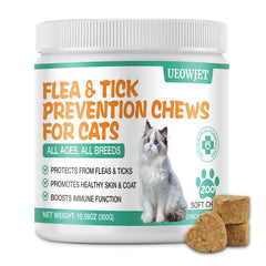 UEOWJET cat flea-tick chews in can promote convenient daily protection for cats