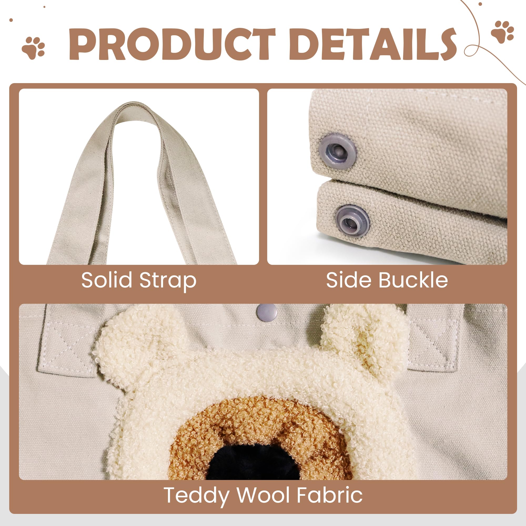 UFRITAN canvas carrier top view highlighting breathable design for pets