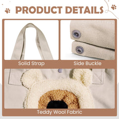 UFRITAN canvas carrier top view highlighting breathable design for pets