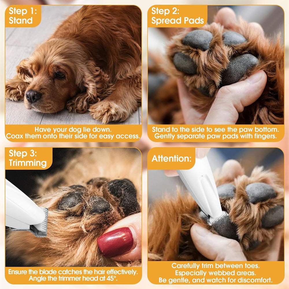 UGDURWP rechargeable paw trimmer comes with charging cable
