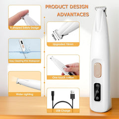 UGDURWP paw trimmer waterproof for safe bath-time grooming