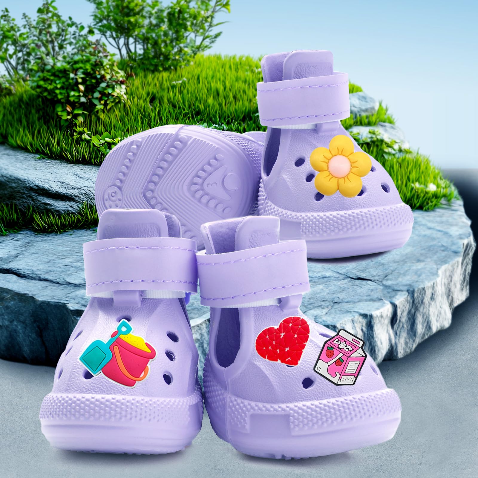 UGRASEA dog boots adjustable velcro ensure a secure, easy-on fit for pets