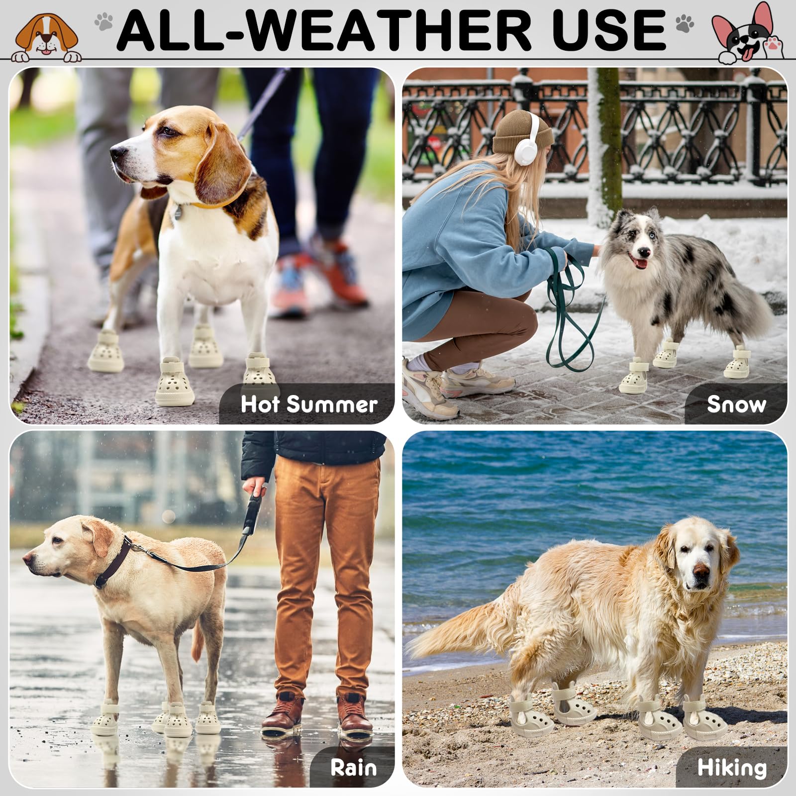 UGRASEA dog boots quick-drying-cleaning lightweight for easy maintenance.
