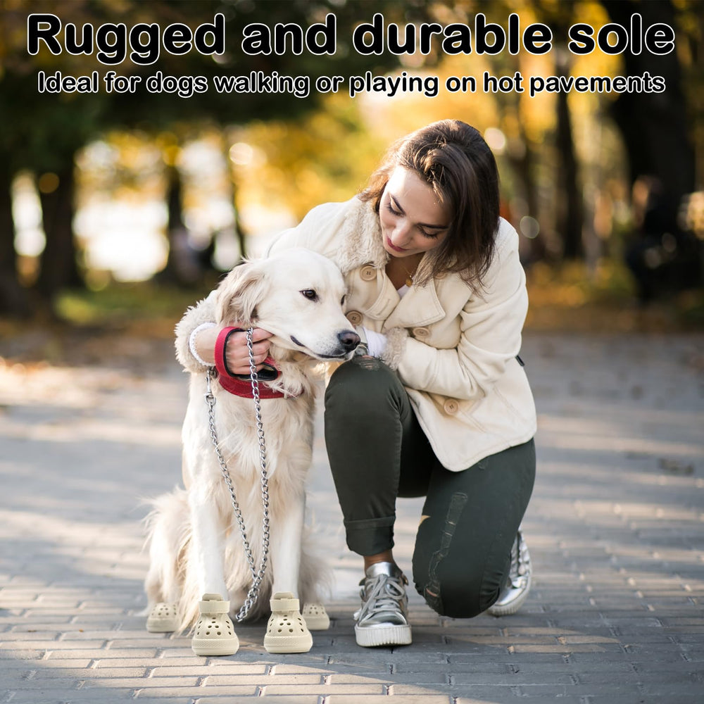 UGRASEA dog boots reflective straps boost visibility at night.