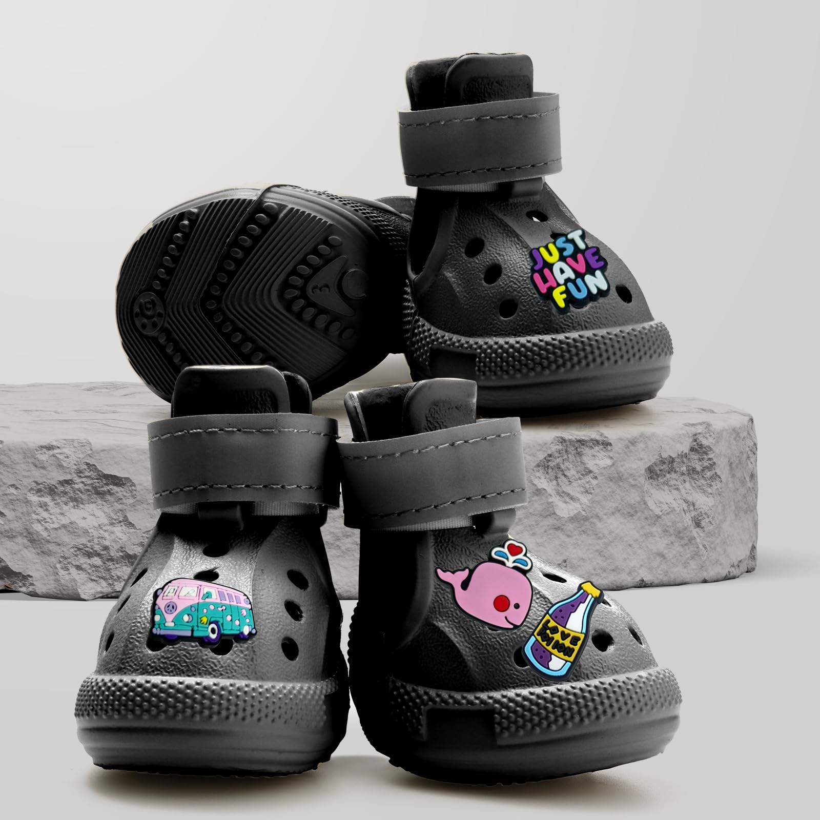 UGRASEA dog shoes with adjustable Velcro ensure a snug fit and easy on/off