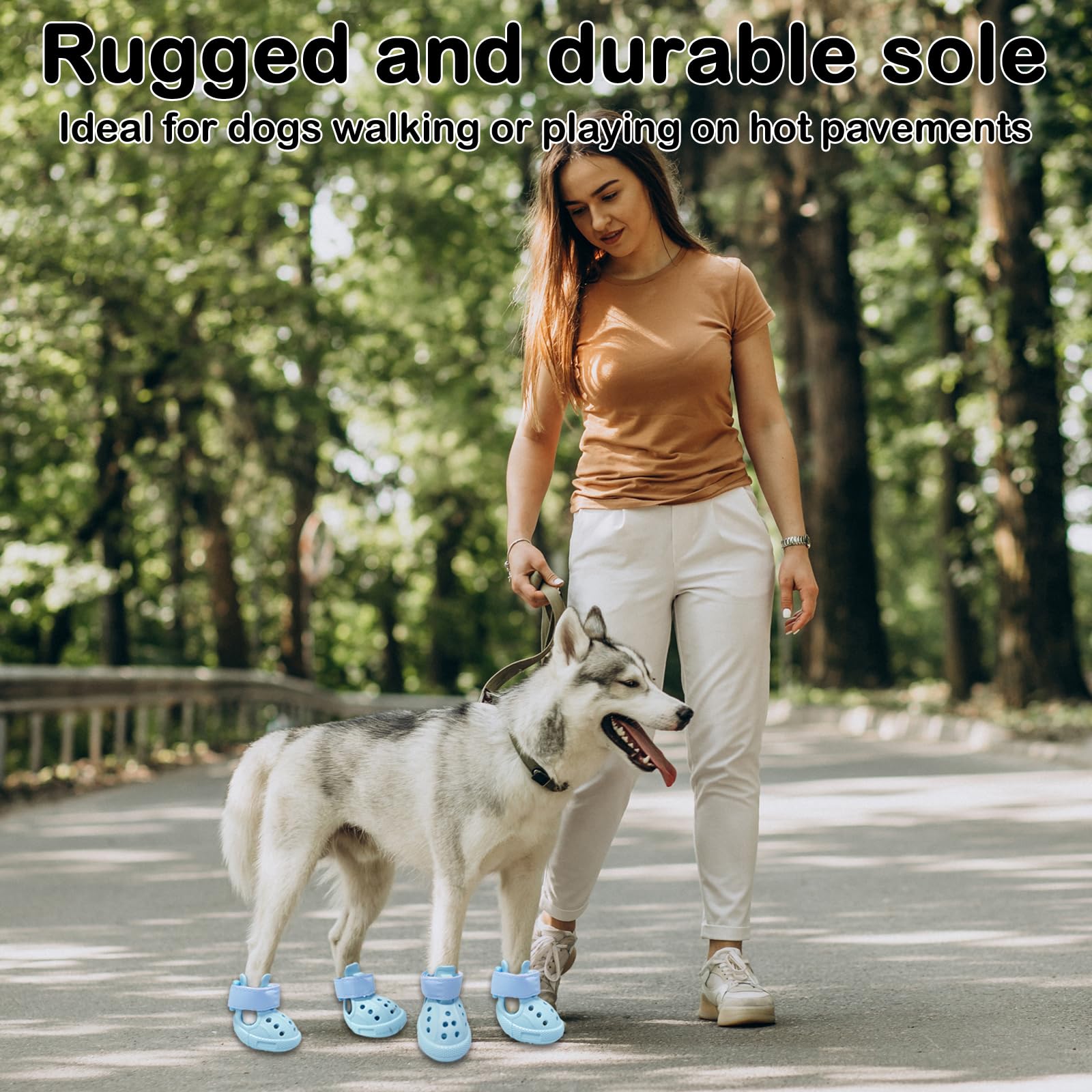 UGRASEA dog shoes blue easy-to-clean construction saves grooming time