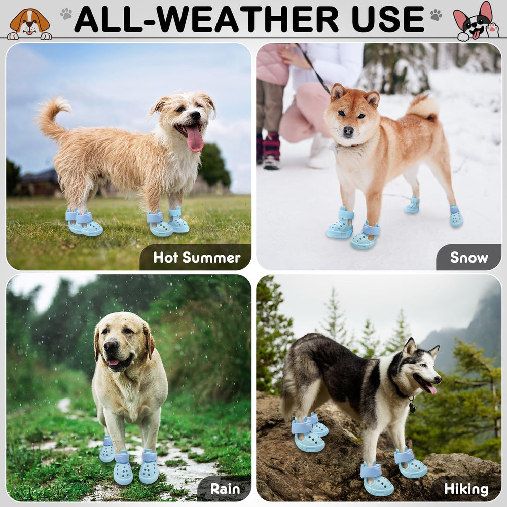 UGRASEA dog shoes blue size-6 perforations support breathability during warm days