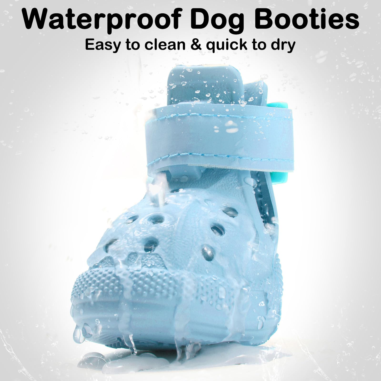 UGRASEA dog shoes blue Velcro strap ensures a secure, adjustable fit