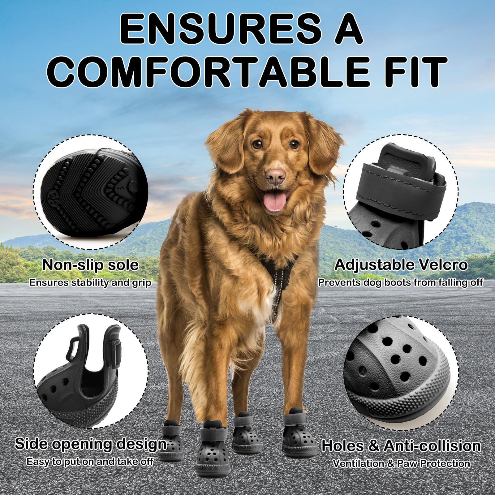 UGRASEA dog shoes with cartoon pattern accents add style and protection