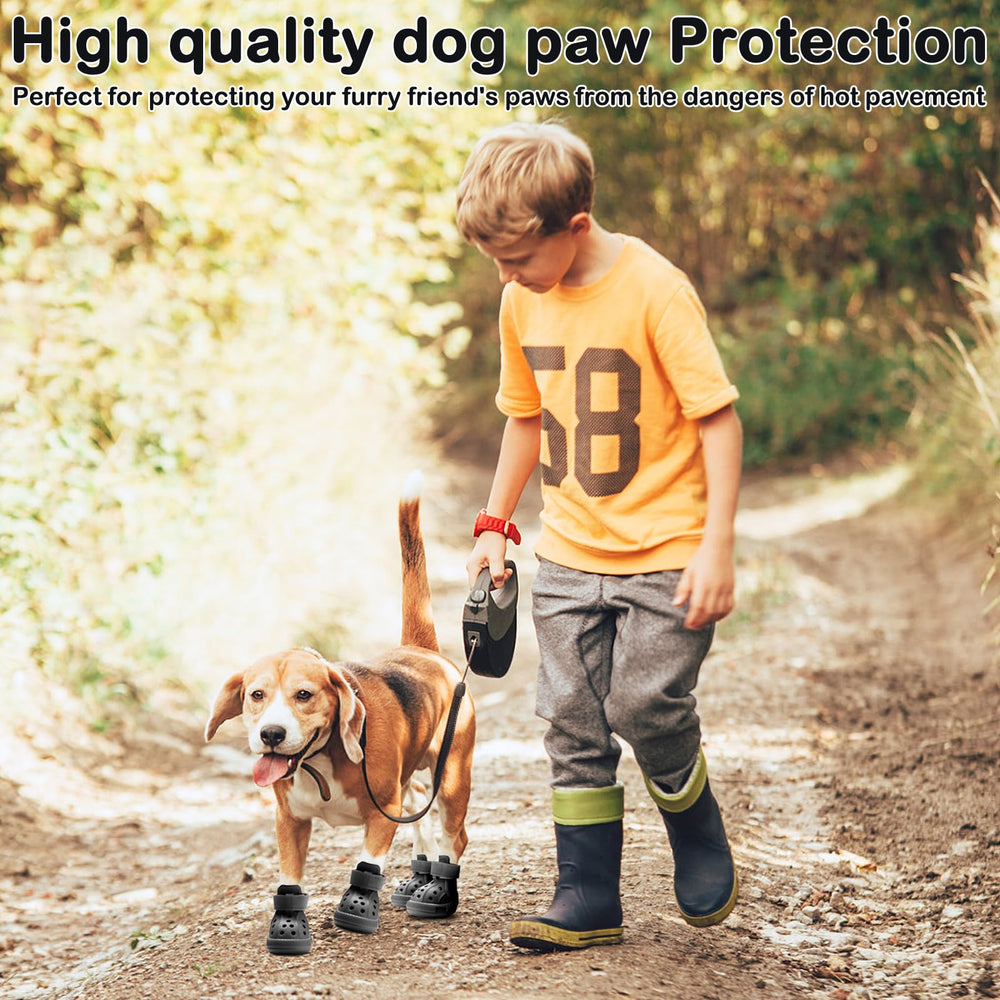 UGRASEA dog shoes feature reflective straps for night safety during walks