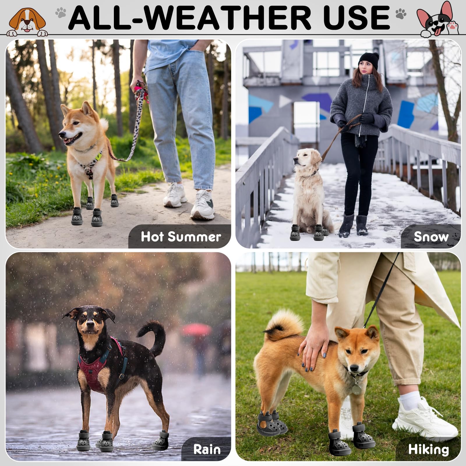 UGRASEA dog shoes available in multiple sizes for secure fit