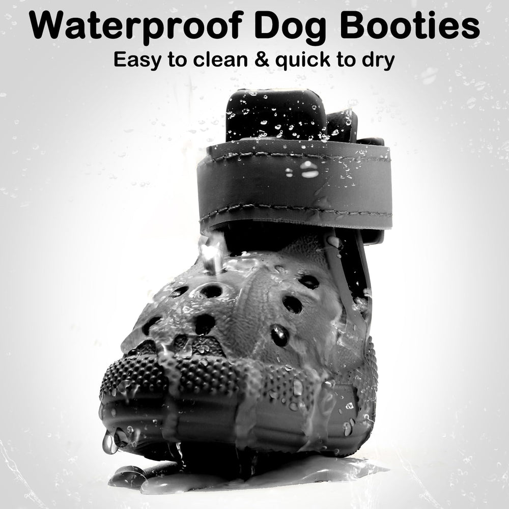 UGRASEA dog shoes use waterproof breathable material to keep paws dry
