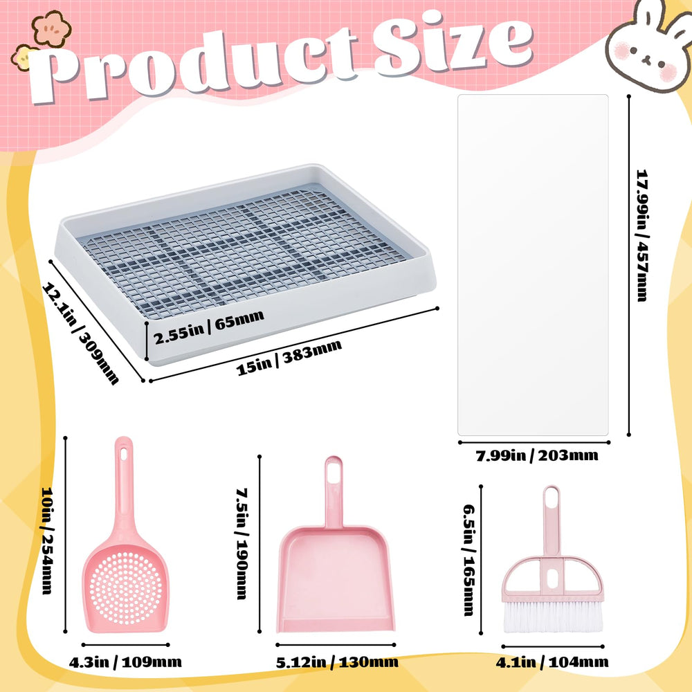 Uiifan litter box rabbit entry angle demonstrates easy, low-entry access for training.