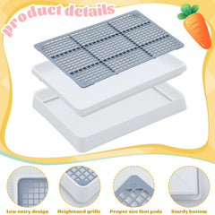 Uiifan litter box removable top section for thorough cleaning and flexible setup.