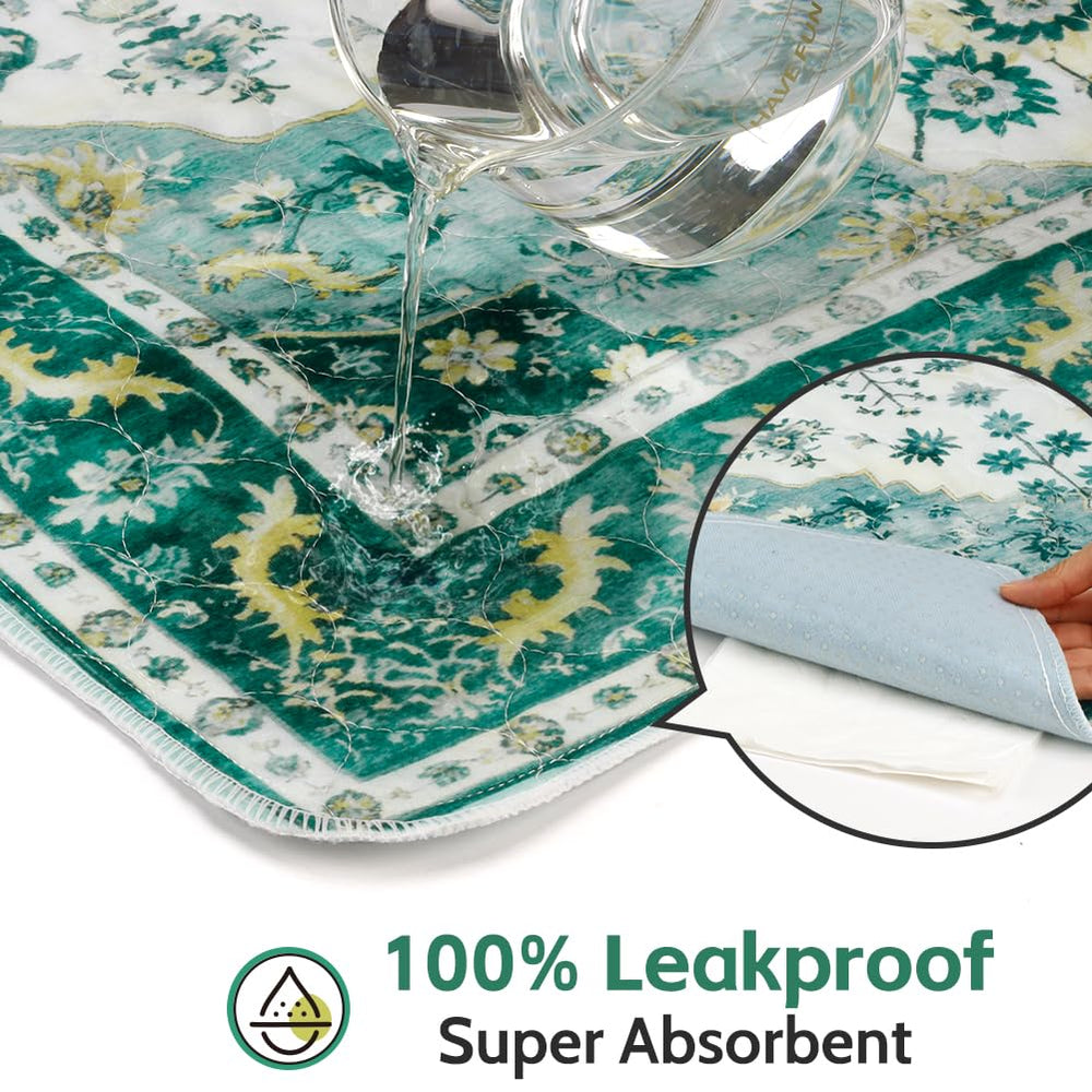 ULIGOTA green medallion pattern pads blending with home decor