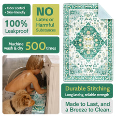 ULIGOTA washable pee pads on floor demonstrate non-slip grip for secure placement