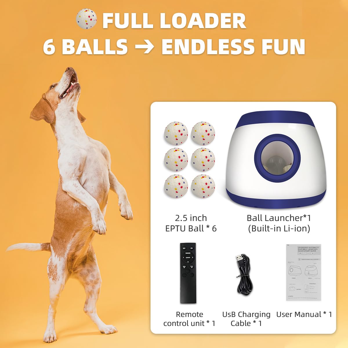 UJQW AutoDog Launcher dust-resistant remote enables outdoor play in various conditions.