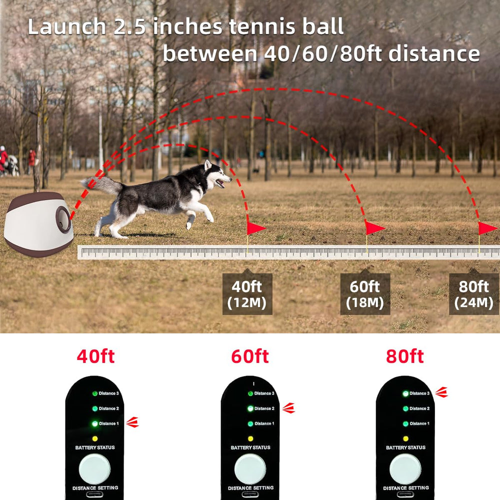 UJQW AutoDog Launcher large-dog friendly 2.4 inch balls included