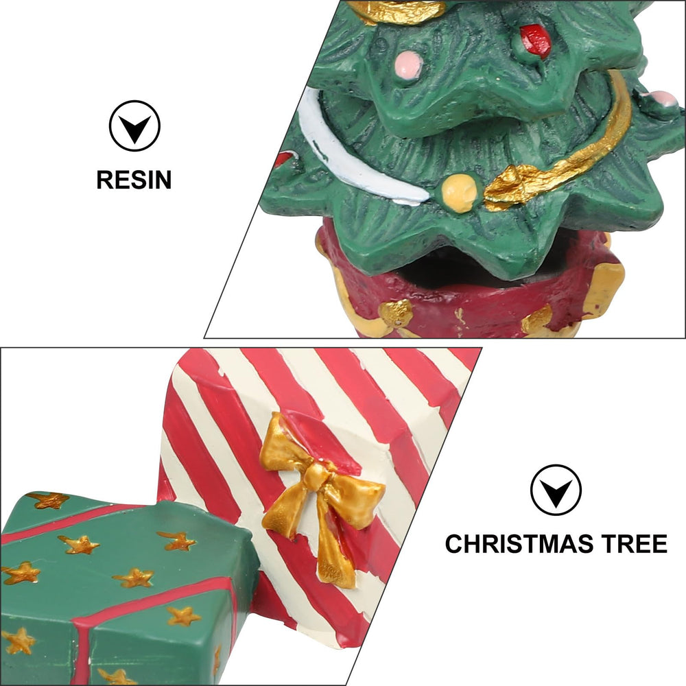 UKCOCO Christmas Tree Aquarium Decorations safe resin suitable for freshwater and saltwater tanks.
