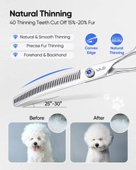 ULG dog grooming scissors adjustable tension screw for easy control during trimming