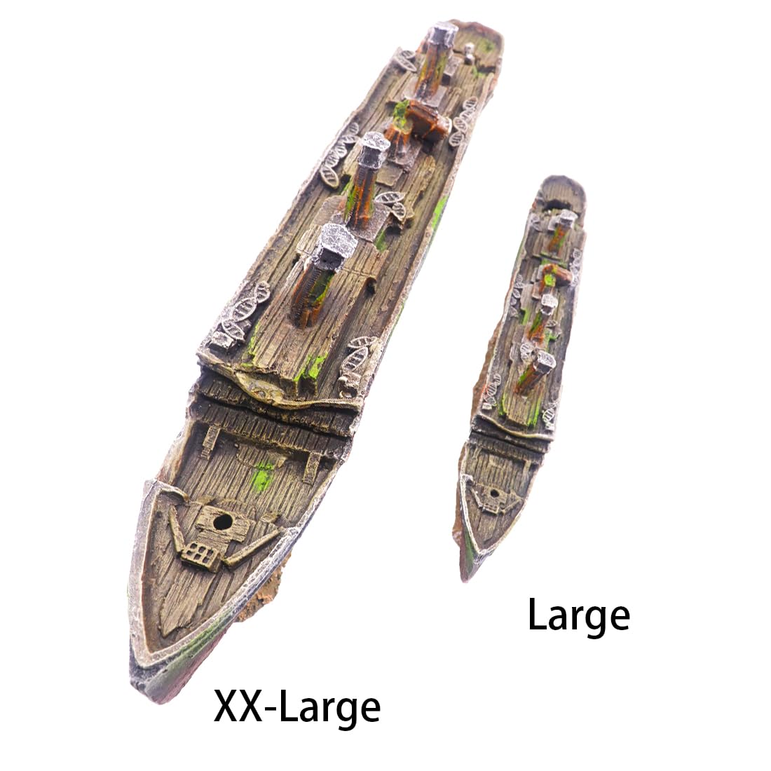 Ulifery bright-painted shipwreck display highlights vibrant colors for appealing tanks
