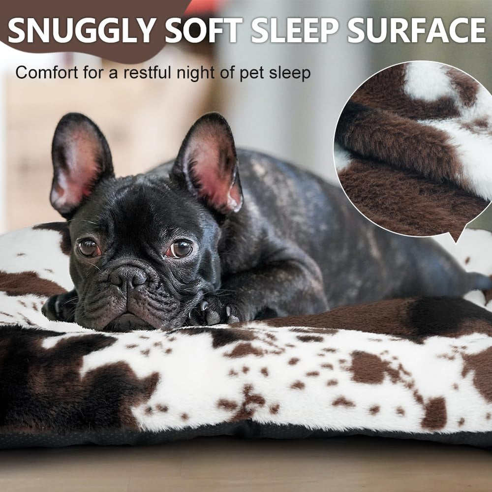 ULIGOTA dog bed non-slip bottom keeps in place on wood floors for safe use.