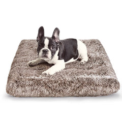 ULIGOTA dog bed plush-top closeup shows ultra-soft surface for cozy naps.