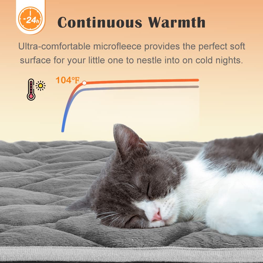 ULIGOTA self-warming cat bed large size ideal for sofa lounging