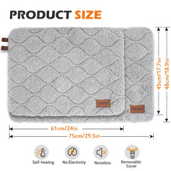 ULIGOTA self-warming mat on plush surface for snug, relaxed naps.