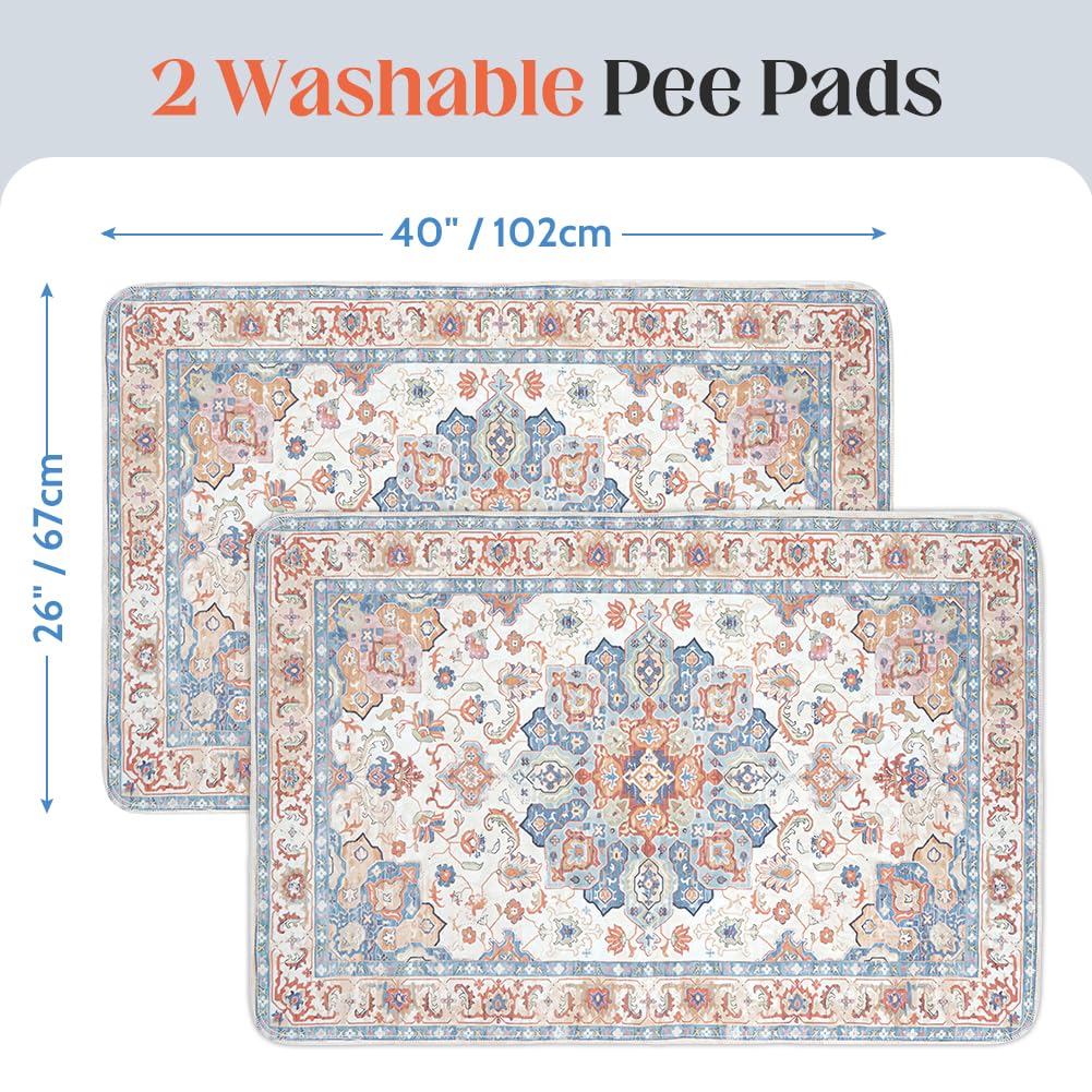 ULIGOTA-washable-pee-pad-home-decor-friendly pattern blends with home decor while training.