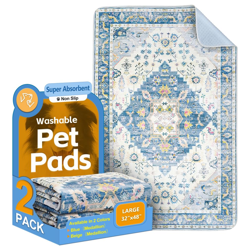 ULIGOTA washable pee pad top layer with soft flannel for gentle training.