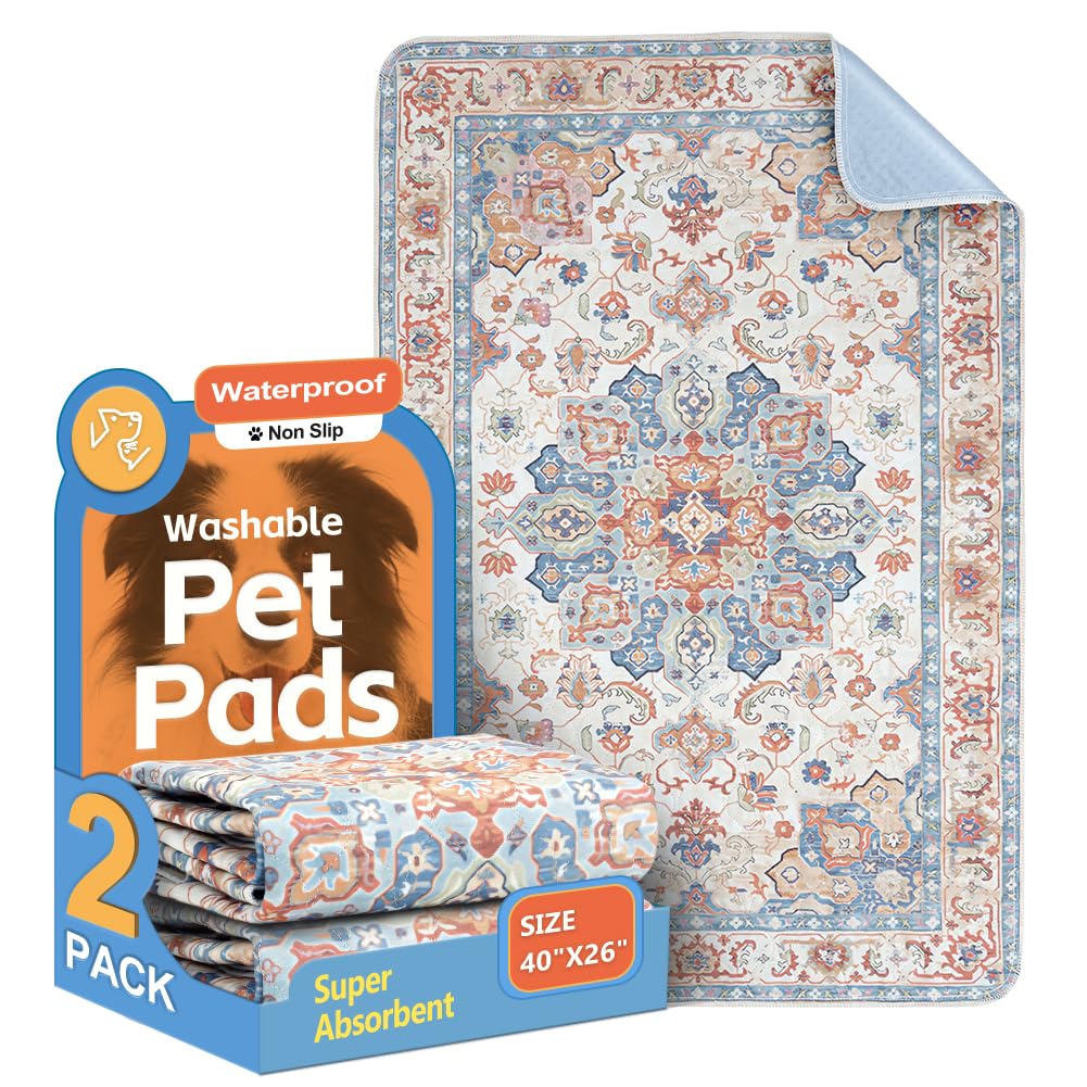 ULIGOTA washable pee pad top view shows soft surface for comfortable training sessions.