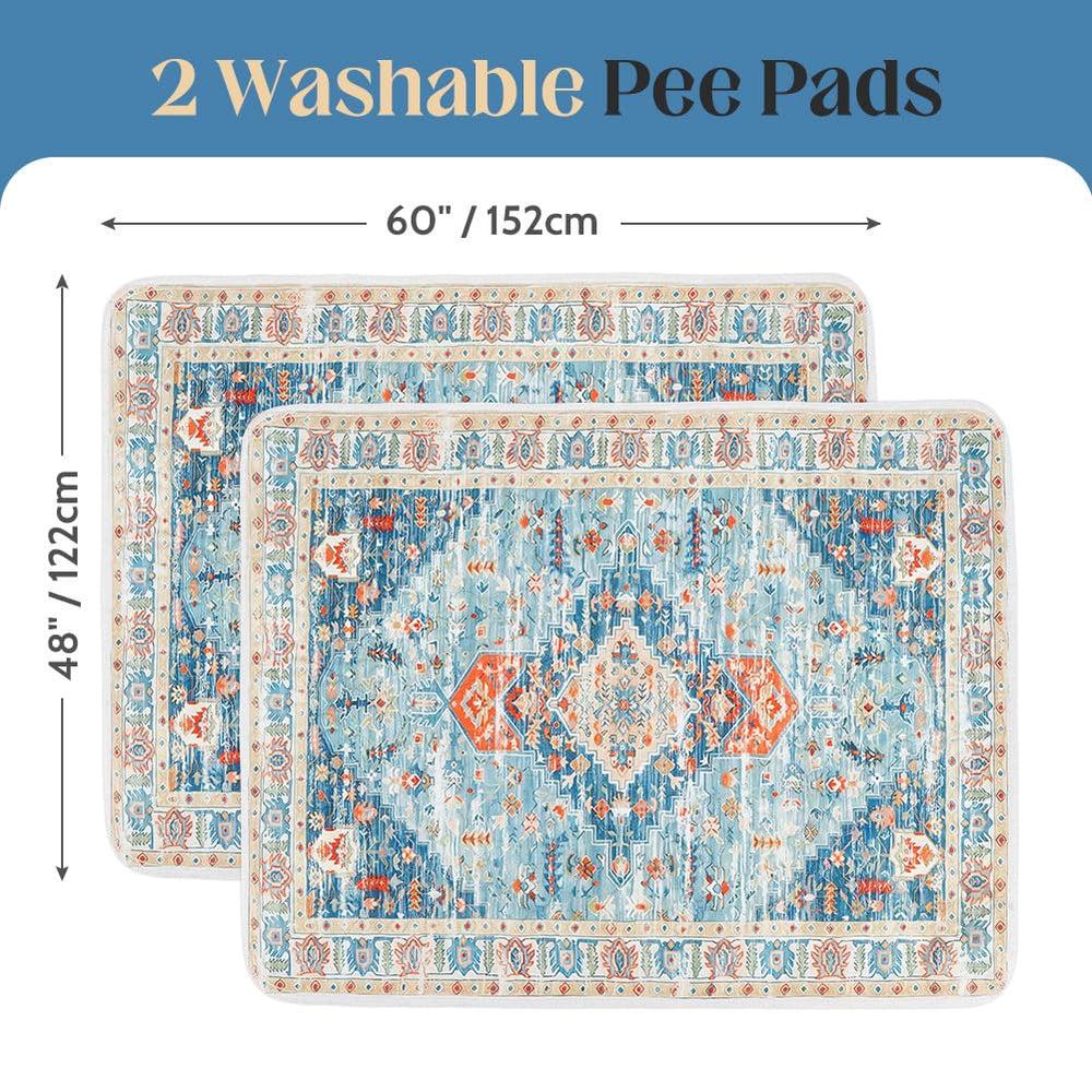 ULIGOTA washable pee pads with waterproof layer guard floors from leaks.