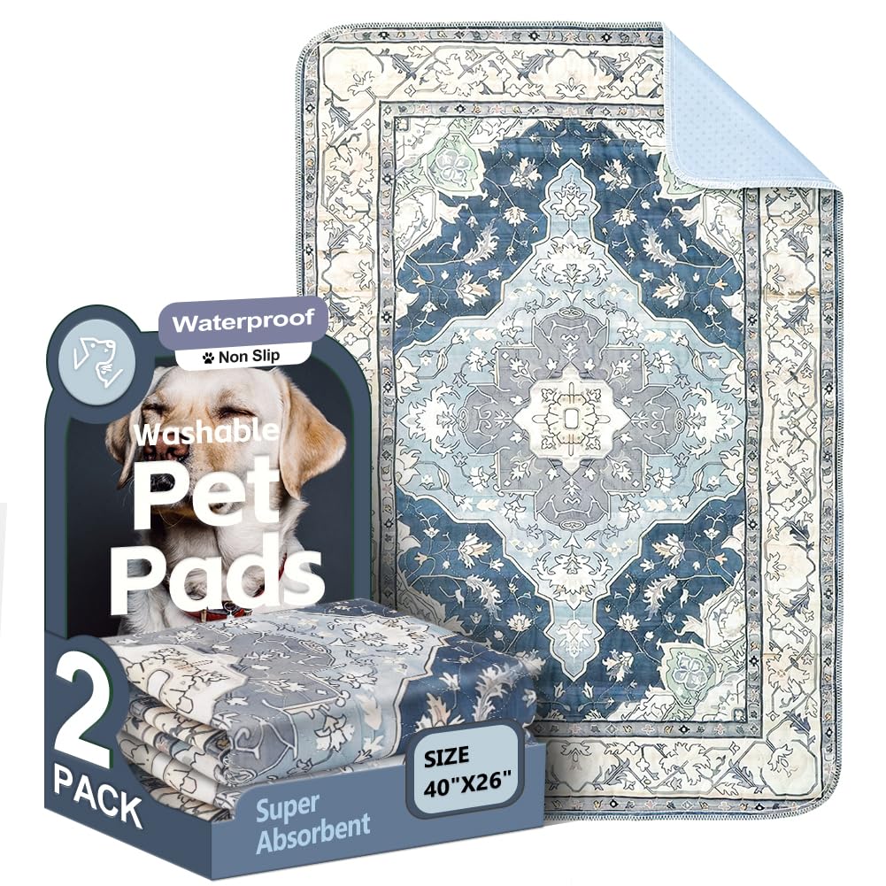ULIGOTA washable puppy pads 40x26 fold for quick, reusable home potty training.