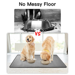Ultibe large pet food mat anti-slip bottom prevents bowl sliding