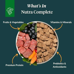 Nutra Complete antioxidants and prebiotics support gut health in meals.