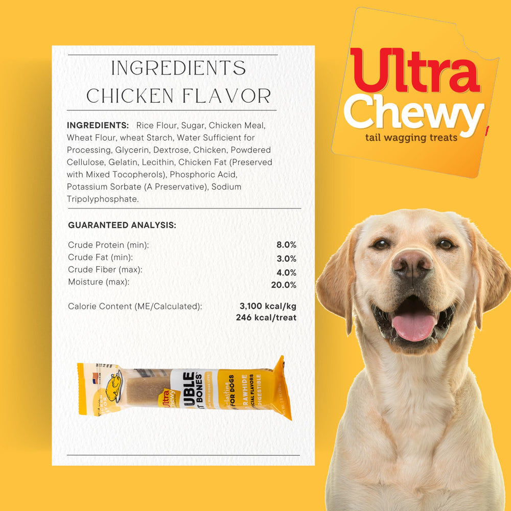 Ultra Chewy assorted flavors provide variety during daily chews.