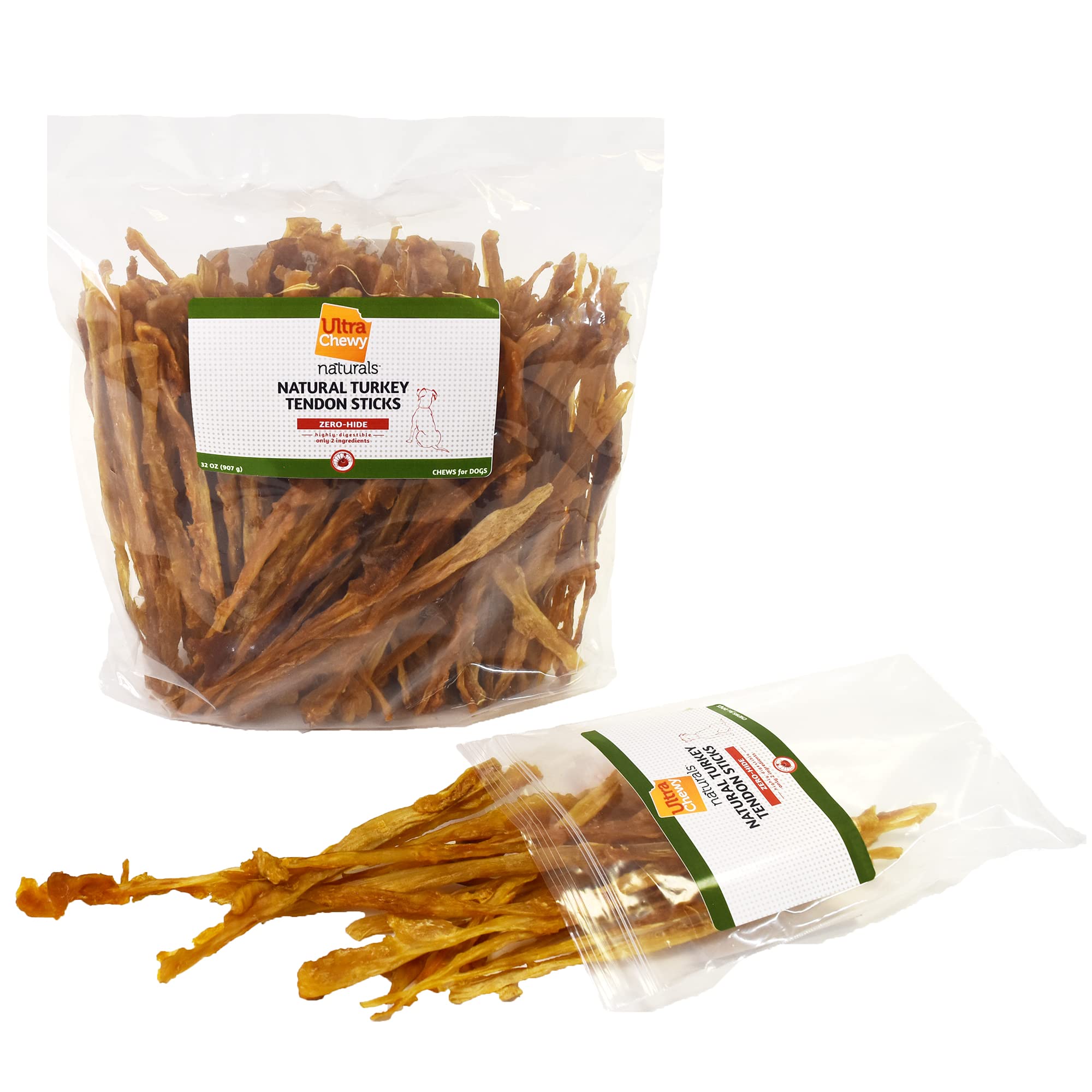 Ultra Chewy hypoallergenic turkey tendon stick, suitable for dogs with sensitivities.