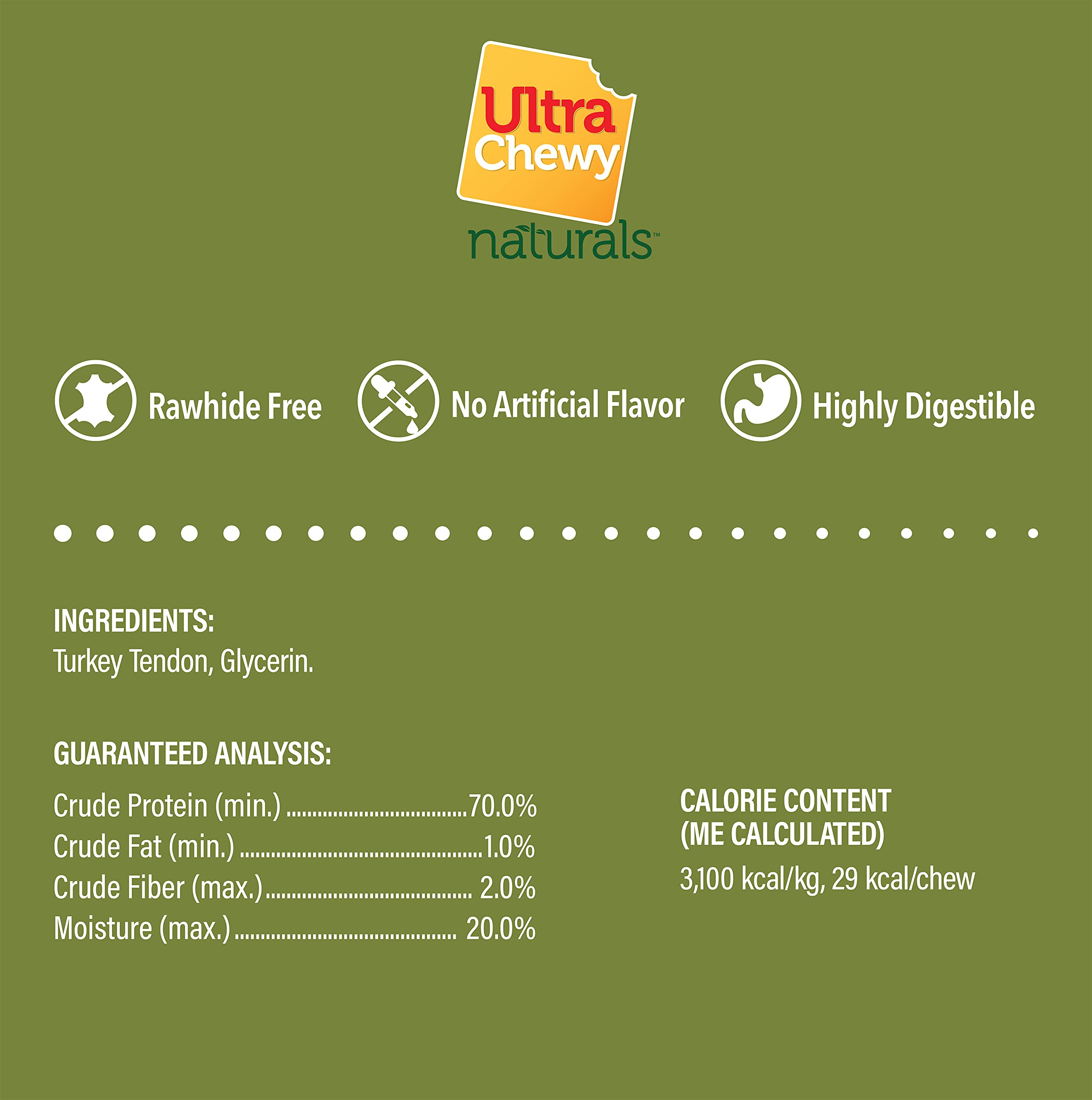 Ultra Chewy Turkey Tendon Rings six-pack display emphasizes easy, on-the-go snacking