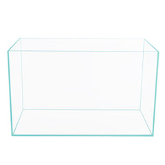 Ultra Clear Rimless Low Iron Aquarium Tank front view shows crystal clarity for lively fish.