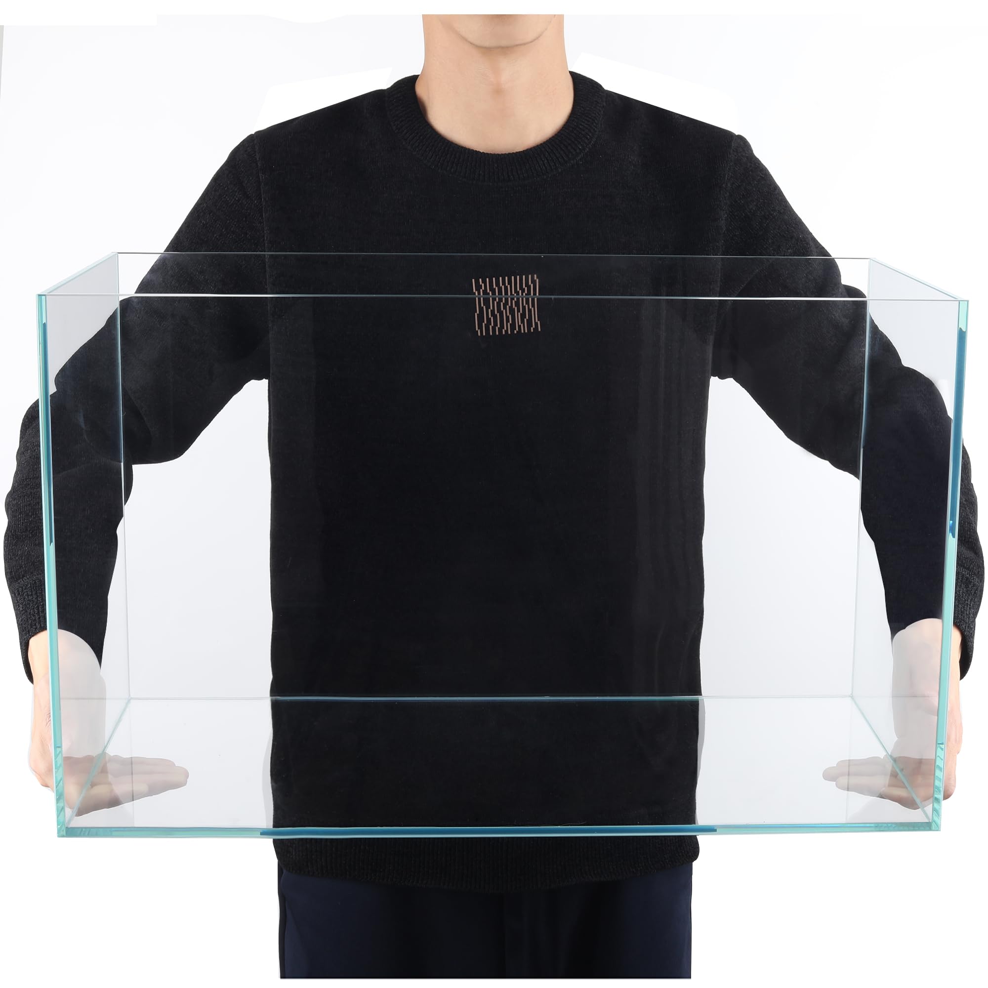 Ultra Clear Rimless Low Iron Aquarium Tank top view highlights light transmission for plants.